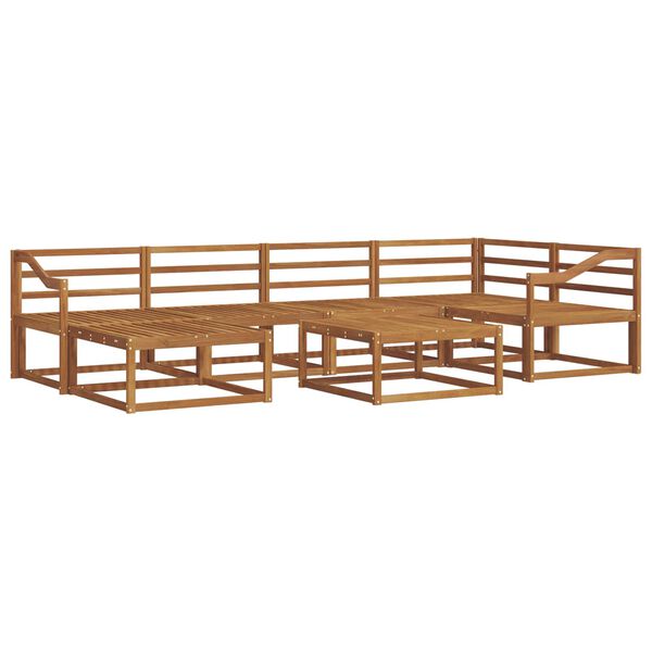 vidaXL Venkovn&iacute; pohovkov&aacute; souprava 7 pcs Př&iacute;rodn&iacute;