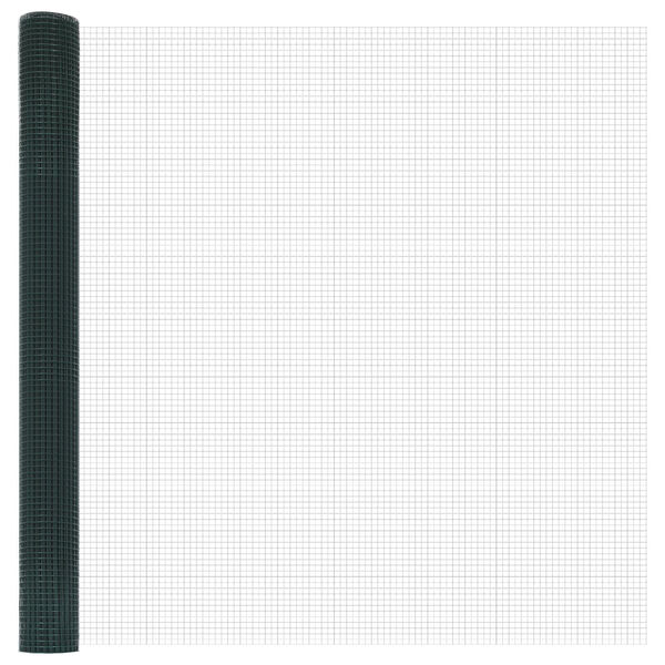 vidaXL Svařovaný drátěný plot Zelená 1.5 x 50 m Ocel