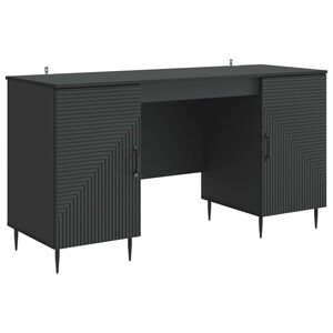 vidaXL Stůl Čern&aacute; 142,5 x 50 x 75 cm Kompozitn&iacute; dřevo