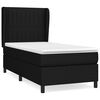 vidaXL Box spring postel s matrac&iacute; čern&aacute; 90x190 cm textil