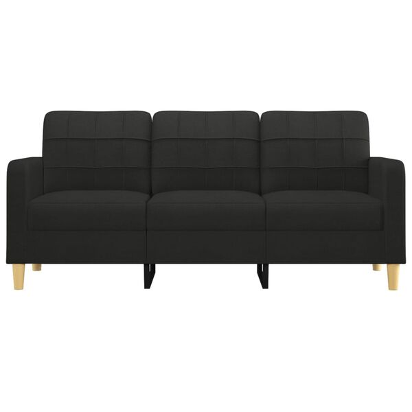 vidaXL 3m&iacute;stn&aacute; pohovka čern&aacute; 180 cm textil