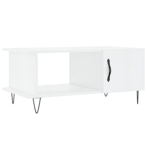 vidaXL Konferenčn&iacute; stolek leskl&yacute; b&iacute;l&yacute; 90 x 50 x 40 cm kompozitn&iacute; dřevo