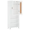 vidaXL Skř&iacute;ň highboard b&iacute;l&aacute; 69,5 x 34 x 180 cm kompozitn&iacute; dřevo
