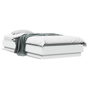 vidaXL R&aacute;m postele b&iacute;l&yacute; 90 x 200 cm kompozitn&iacute; dřevo
