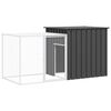 vidaXL Klec pro kr&aacute;l&iacute;ky antracitov&aacute; 200 x 91 x 100 cm pozinkovan&aacute; ocel