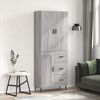 vidaXL Skř&iacute;ň highboard &scaron;ed&aacute; sonoma 69,5 x 34 x 180 cm kompozitn&iacute; dřevo