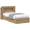 vidaXL R&aacute;m postele s &uacute;ložn&yacute;m prostorem s čelo Dub artisan 90 x 200 cm