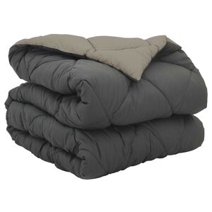 vidaXL Celoročn&iacute; přikr&yacute;vka Světl&aacute; &scaron;ed&aacute; a antracitov&aacute; 200 x 135 cm