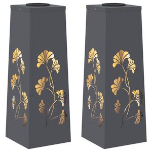 vidaXL Sol&aacute;rn&iacute; LED Cestovn&iacute; Světlo 2 ks Tepl&aacute; b&iacute;l&aacute; 18 x 18 x 50 cm