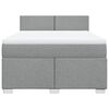 vidaXL Box spring postel s matrac&iacute; světle &scaron;ed&aacute; 160 x 200 cm textil