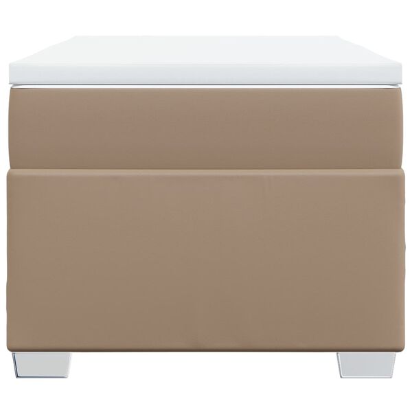 vidaXL Box spring postel s matrac&iacute; cappuccino 90x190 cm uměl&aacute; kůže