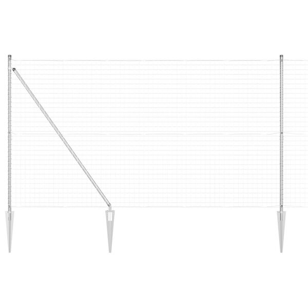 vidaXL Plot s sloupkem Stř&iacute;brn&aacute; 1,6 x 10 m Ocel