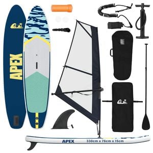 vidaXL Nafukovac&iacute; SUP deska s plachtou APEX 330 x 76 x 15 cm Modr&aacute; pro