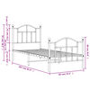 vidaXL Kovov&yacute; r&aacute;m postele s hlavov&yacute;m a nožn&iacute;m čelem b&iacute;l&yacute; 80 x 200 cm