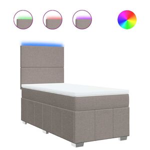 vidaXL Box spring postel s matrac&iacute; taupe 80x200 cm textil
