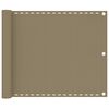 vidaXL Balk&oacute;nov&aacute; z&aacute;stěna taupe 75 x 300 cm HDPE