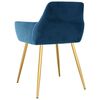 vidaXL J&iacute;deln&iacute; židle 4 ks modr&eacute; samet