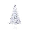 vidaXL Uměl&yacute; v&aacute;nočn&iacute; stromek s LED osvětlen&iacute;m L 240 cm b&iacute;l&yacute;
