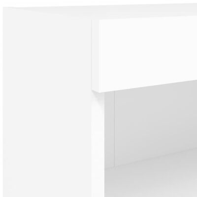 vidaXL 6dílná obývací stěna s LED osvětlením bílá kompozitní dřevo