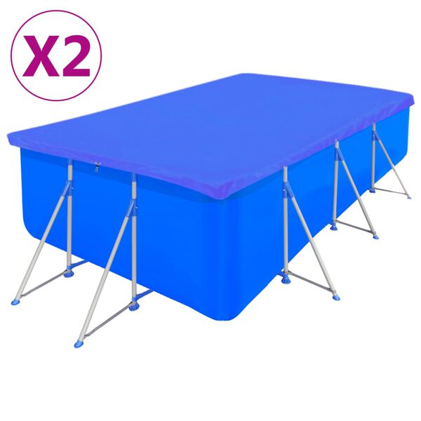 vidaXL Krycí plachty na bazén 2 ks PE obdélníkové 90 g/m² 540 x 270 cm