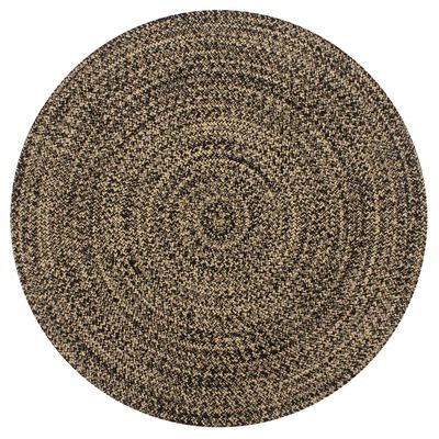 vidaXL Ručně vyráběný koberec juta černý a přírodní 150 cm