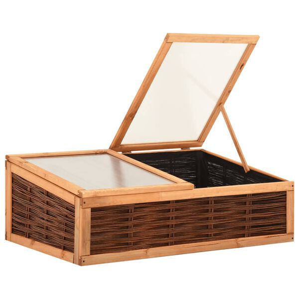 vidaXL Pařeni&scaron;tě 120 x 80 x 45 cm masivn&iacute; borov&eacute; dřevo a vrba