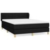 vidaXL Box spring postel s matrac&iacute; čern&aacute; 140 x 190 cm textil