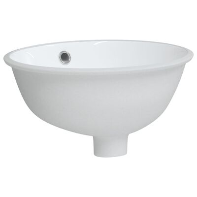 vidaXL Umyvadlo do koupelny bílé 33 x 29 x 16,5 cm oválné keramika