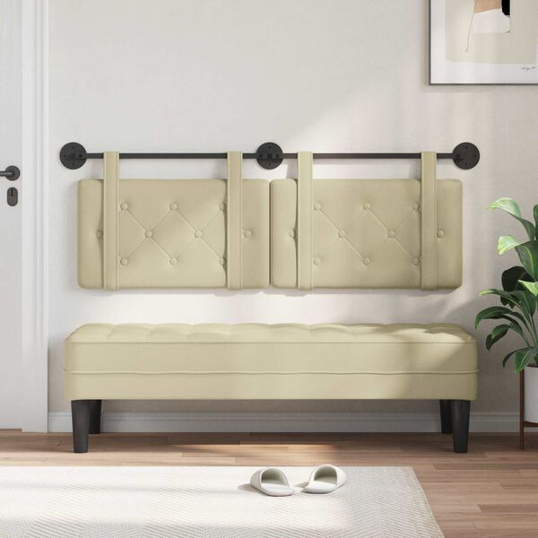 vidaXL Z&aacute;věsn&aacute; čeln&iacute; deska N&aacute;stěnn&yacute; Kr&eacute;mov&aacute; 150 x 55 x 5 cm Uměl&aacute; kůže