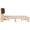 vidaXL Rám postele s čalouněným čelem s čelo Taupe 135 x 190 cm
