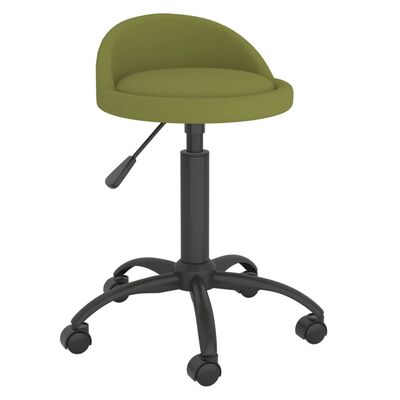 vidaXL Masážní stolička světle zelená samet
