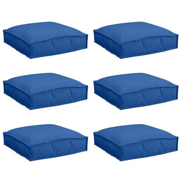 vidaXL Pol&scaron;t&aacute;ř 6 pcs Kr&aacute;lovsk&aacute; modr&aacute; 40 x 40 x 8 cm Oxford l&aacute;tka