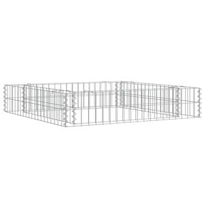 vidaXL Gabionov&yacute; vyv&yacute;&scaron;en&yacute; z&aacute;hon pozinkovan&aacute; ocel 100 x 100 x 20 cm