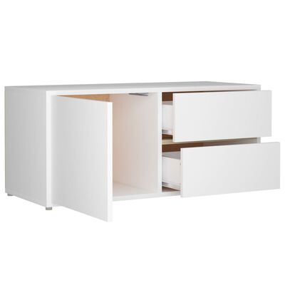 vidaXL TV stolek bílý 80 x 34 x 36 cm dřevotříska