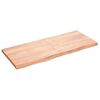 vidaXL N&aacute;stěnn&aacute; police hněd&aacute; 120x50x(2-4)cm o&scaron;etřen&yacute; masivn&iacute; dub