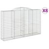 vidaXL Klenut&eacute; gabionov&eacute; ko&scaron;e 8 ks 300x50x180/200cm pozinkovan&eacute; železo