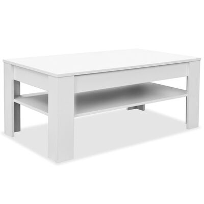 vidaXL Konferenční stolek dřevotříska 110x65x48 cm bílá