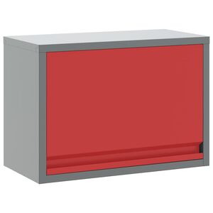 vidaXL N&aacute;strojov&aacute; skř&iacute;ň s &uacute;loži&scaron;těm Červen&aacute; a &scaron;ed&aacute; 50 x 25 x 35 cm