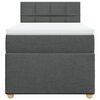 vidaXL Box spring postel s matrací tmavě šedá 100 x 200 cm textil
