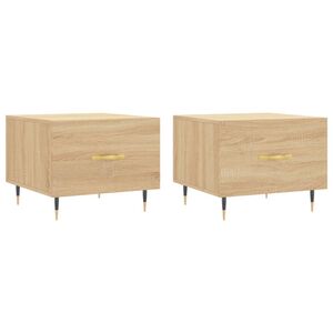 vidaXL Konferenčn&iacute; stolky 2 ks dub sonoma 50x50x40 cm kompozitn&iacute; dřevo