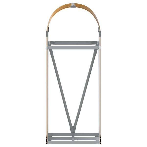 vidaXL Stojan na dřevo imitaci dřeva 40 x 45 x 100 cm pozinkovaná ocel