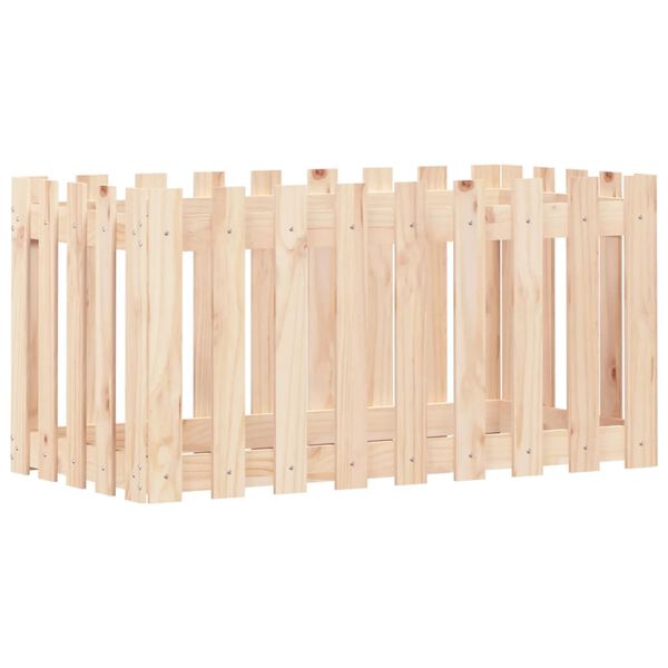 vidaXL Vyvýšený záhon plotový design 100 x 50 x 50 cm masivní borovice