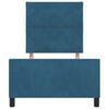 vidaXL Postel s boxspringem s čelo Tmavě modr&aacute; 100 x 200 cm samet