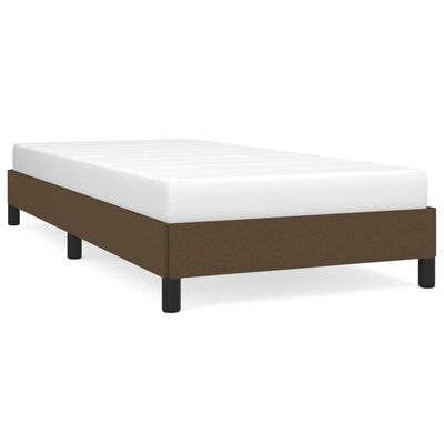 vidaXL Rám postel tmavě hnědý 90x190 cm textil