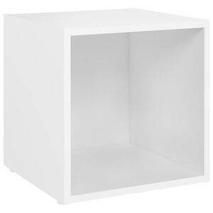 vidaXL TV stolek b&iacute;l&yacute; 37 x 35 x 37 cm dřevotř&iacute;ska