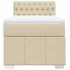 vidaXL Box spring postel s matrac&iacute; kr&eacute;mov&aacute; 80 x 200 cm textil