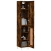 vidaXL Skř&iacute;ň highboard kouřov&yacute; dub 34,5 x 34 x 180 cm kompozitn&iacute; dřevo