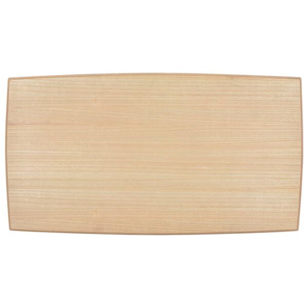 280003 vidaXL Coffee Table Black and Brown 110x60x40 cm Solid Pine Wood