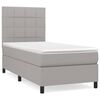 vidaXL Box spring postel s matrac&iacute; světle &scaron;ed&aacute; 80 x 200 cm textil