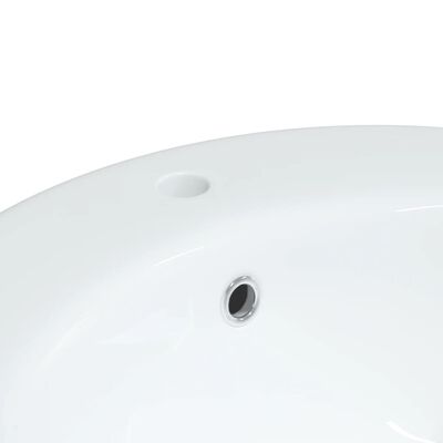 vidaXL Umyvadlo do koupelny bílé 52 x 46 x 20 cm oválné keramika